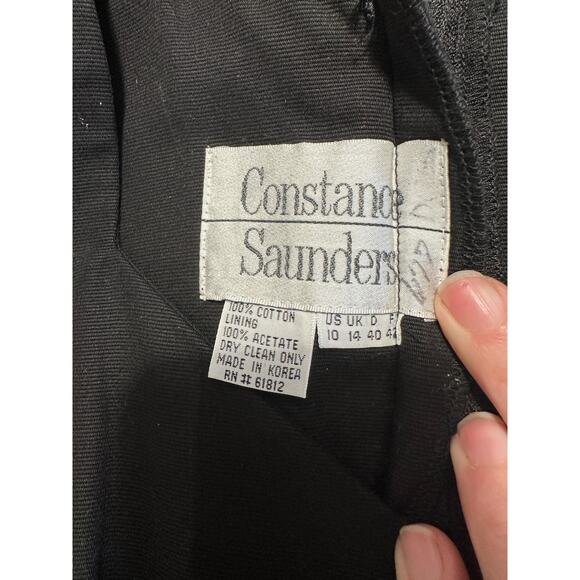 Vintage Constance Saunders Black Cotton Dress - Picture 5 of 5